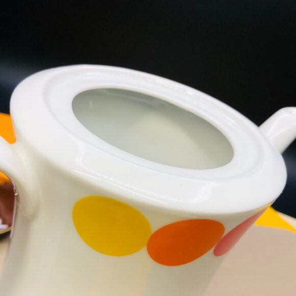 Vintage 70s Seltmann Weiden "DOTS" Porcelain Coffee Teapot: Mid-Century Mod - Picture 11 of 16
